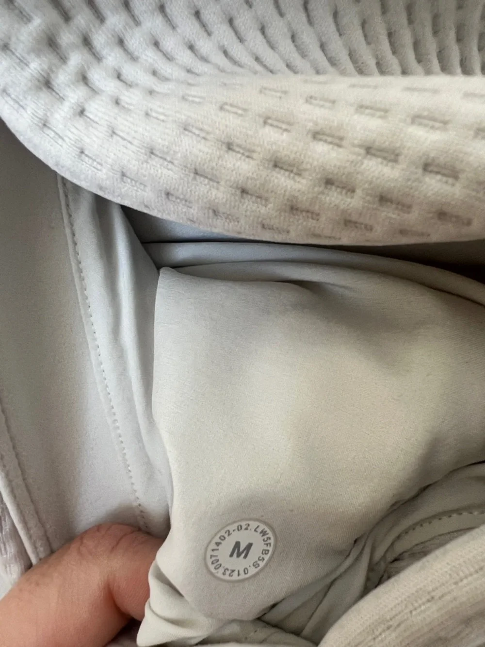 Lululemon ivory mixed fabric relaxed taper pants - Picture 8 of 10